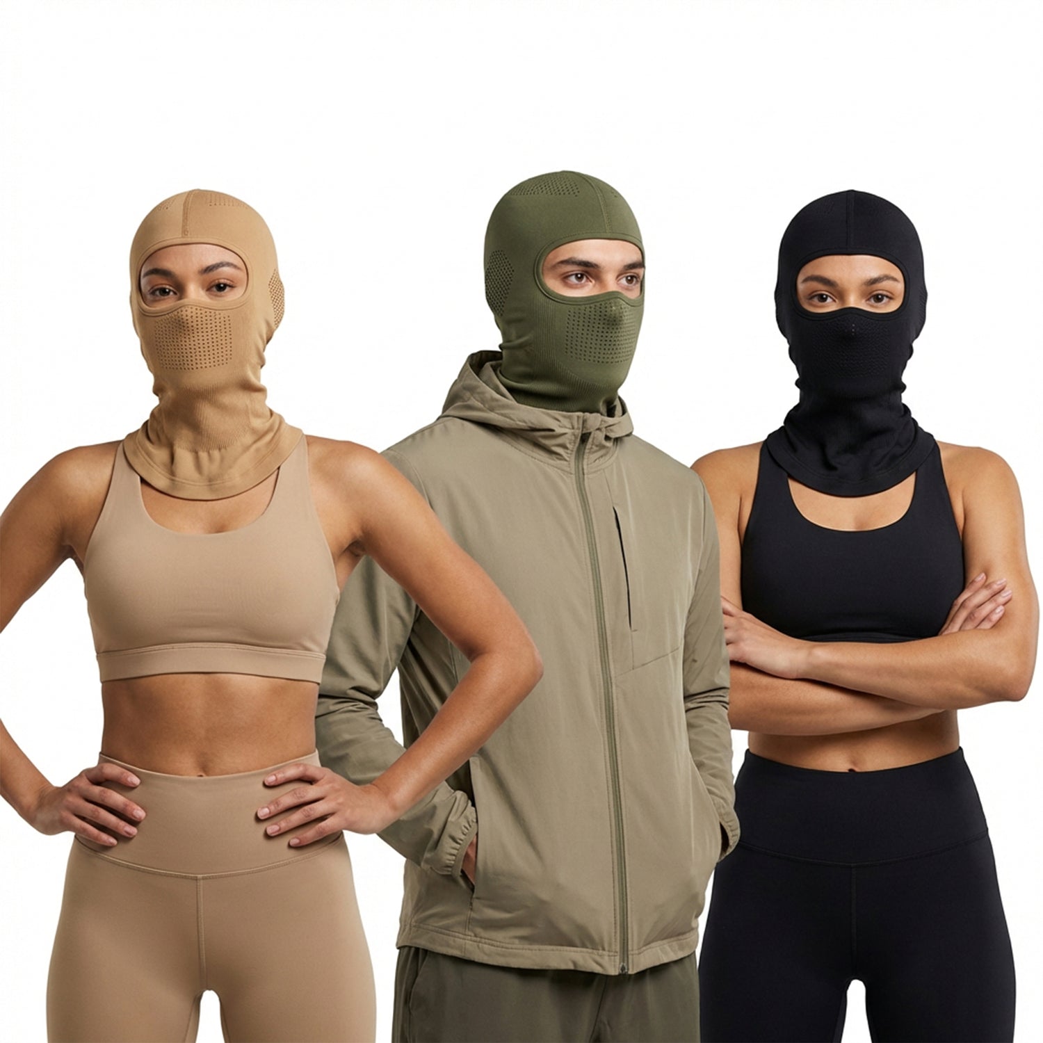 Headwear Premium Cool Touch Black Balaclava