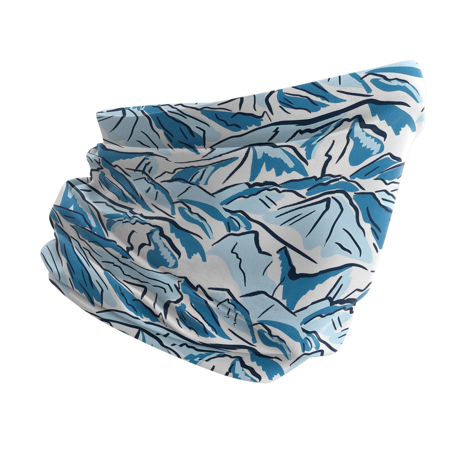 Blue Alpine Pattern Multipurpose Neck Gaiter | Unisex Outdoor Neck Gaiter Bandana