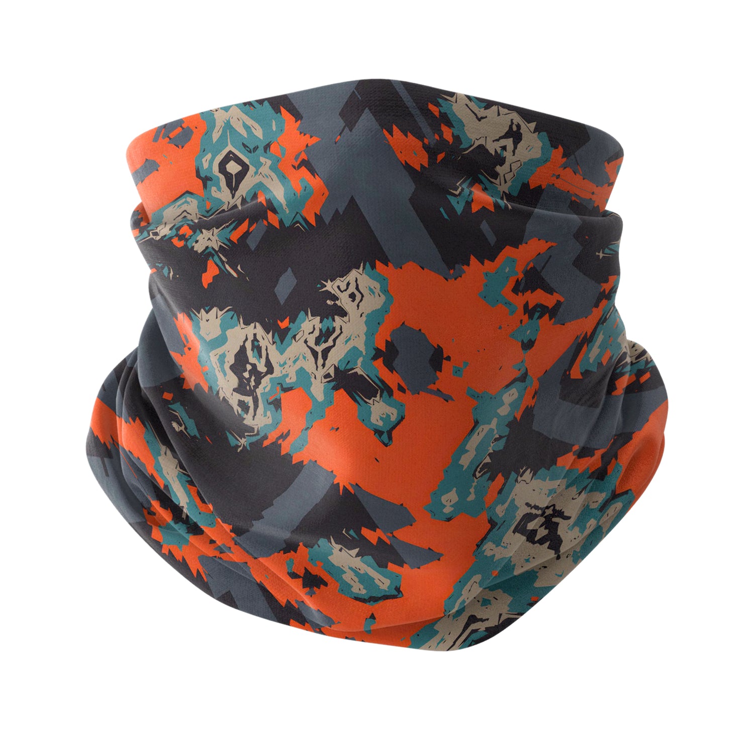 Neon Glitch Pattern Multifunctional Neck Gaiter | Unisex Neck Gaiter Headwear