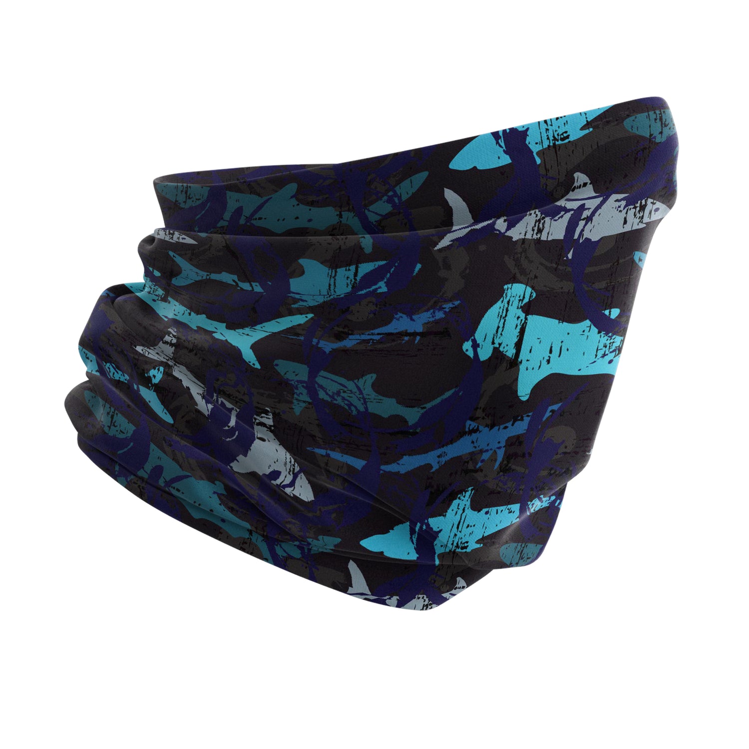 Derin Deniz Yırtıcısı Desenli Çok Amaçlı Boyunluk | Unisex Neck Gaiter Headwear