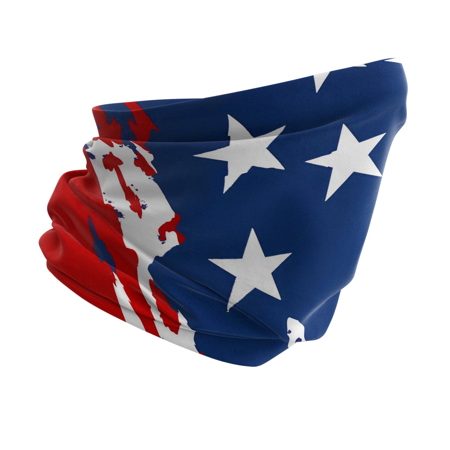 Red Blue Star Splash Pattern Multi-purpose Neck Gaiter | Unisex Neck Gaiter Headwear