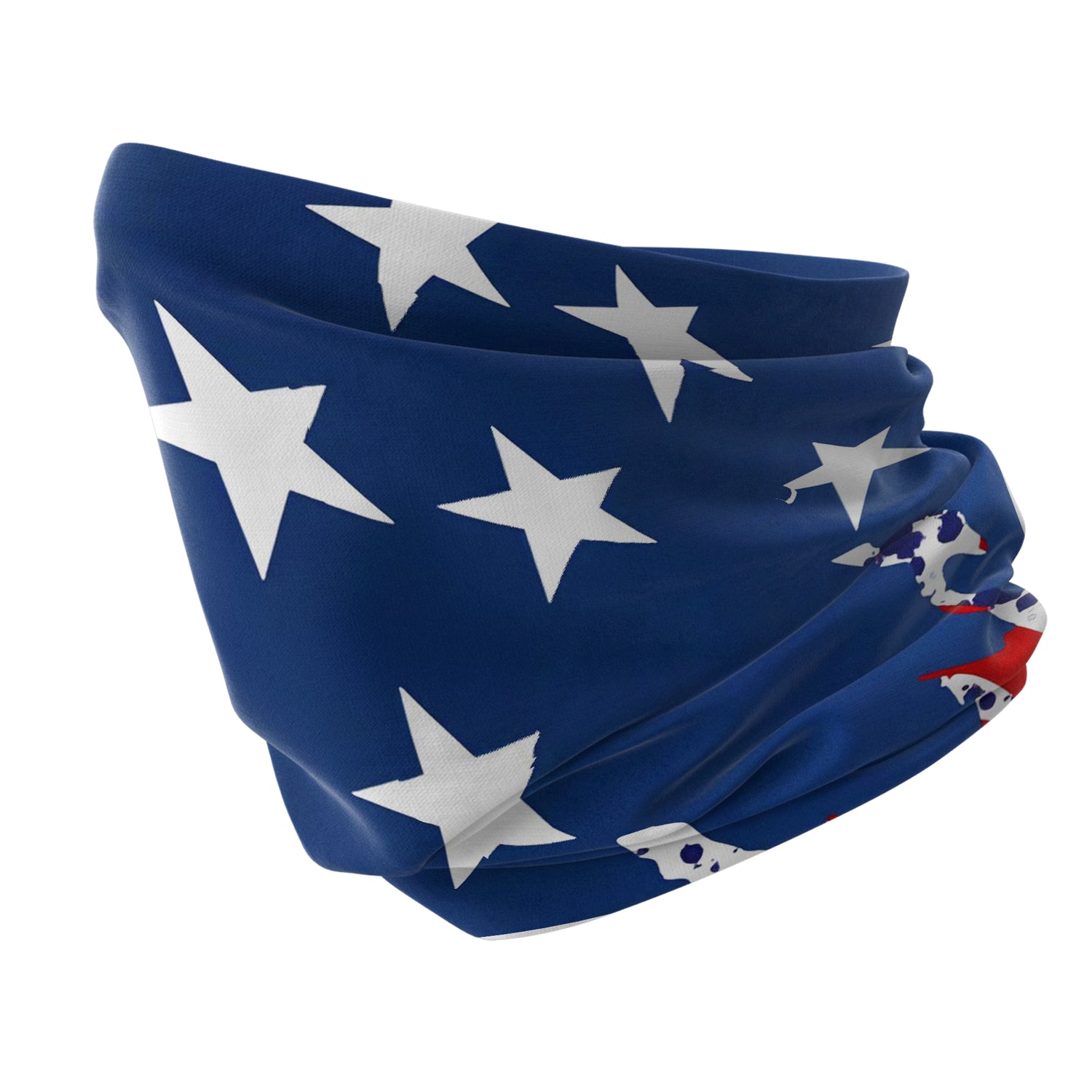 Red Blue Star Splash Pattern Multi-purpose Neck Gaiter | Unisex Neck Gaiter Headwear