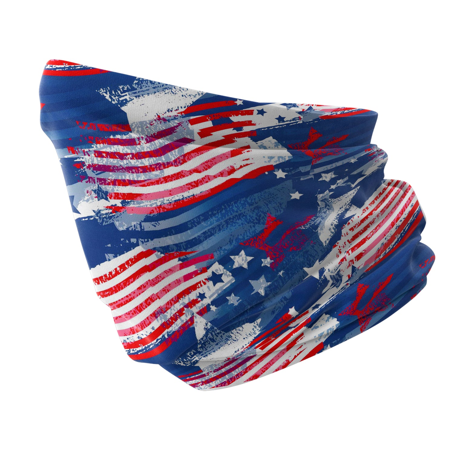 Zafer Fırça Darbeleri Mavi Kırmızı Boyunluk Unisex Neck Gaiter Headwear Outdoor Spor