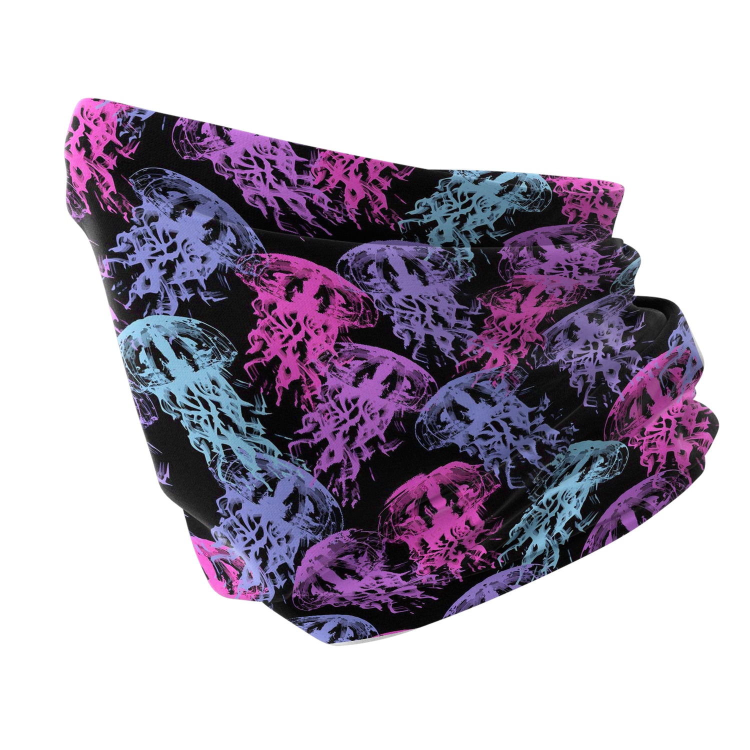 Colorful Electric Jellyfish Neck Gaiter Unisex Neck Gaiter Headwear Outdoor Sports