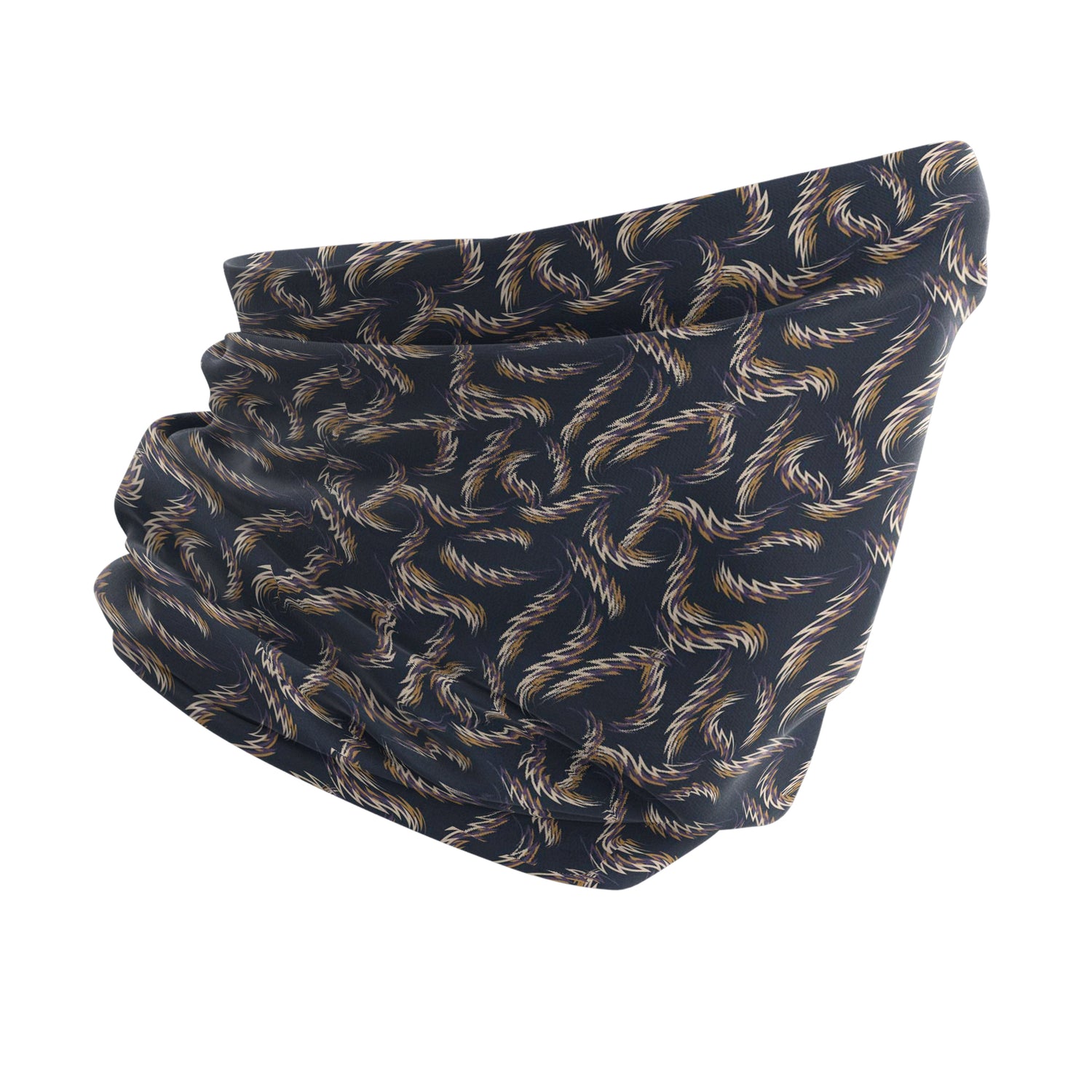 Dark Background Gold Mane Neck Gaiter Unisex Neck Gaiter Headwear Outdoor Sports