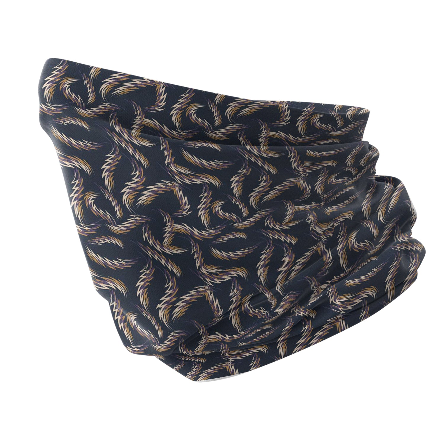 Dark Background Gold Mane Neck Gaiter Unisex Neck Gaiter Headwear Outdoor Sports