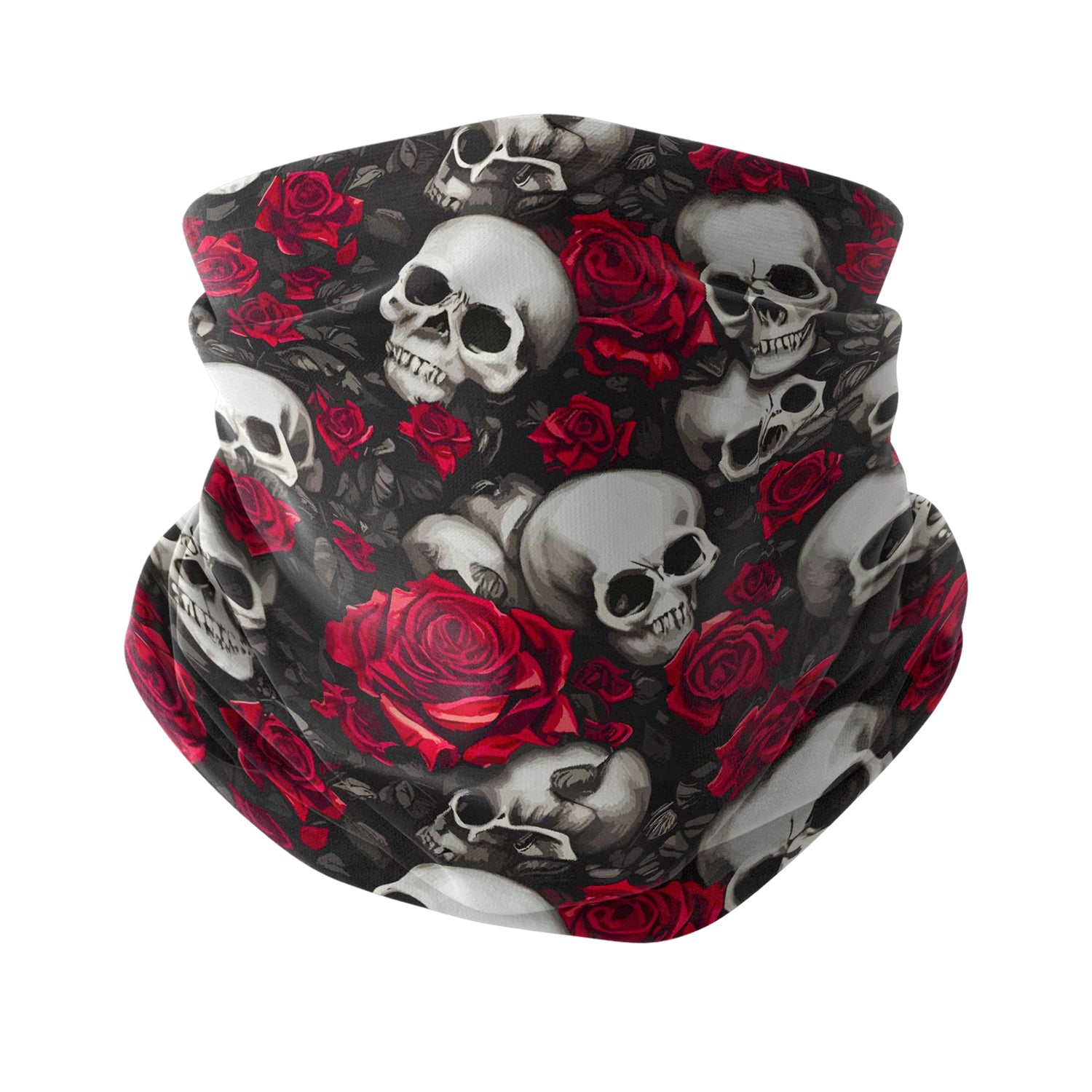Red Lament Gothic Skull Romance Neck Gaiter Unisex Neck Gaiter Headwear Outdoor Sports