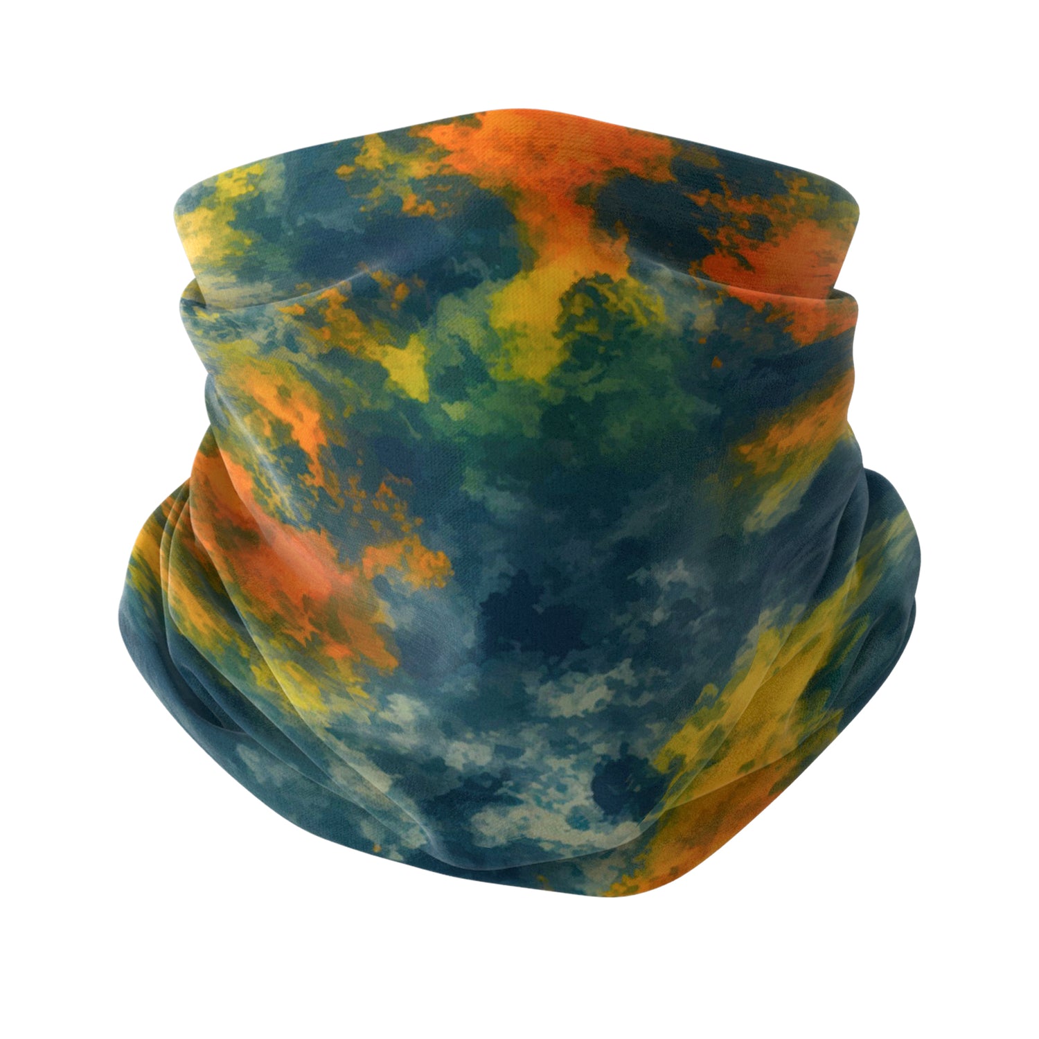 Colorful Fog Tie-Dye Neck Gaiter Unisex Neck Warmer Headwear Outdoor Sports