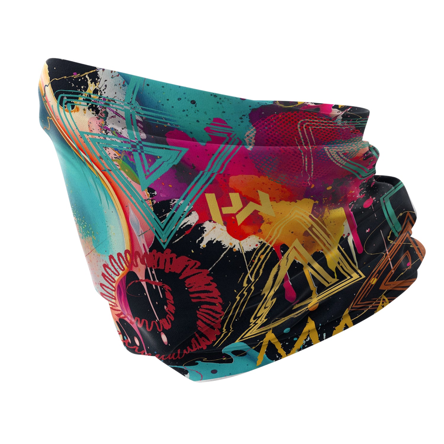 Blue Alpine Pattern Multipurpose Neck Gaiter | Unisex Outdoor Neck Gaiter Bandana