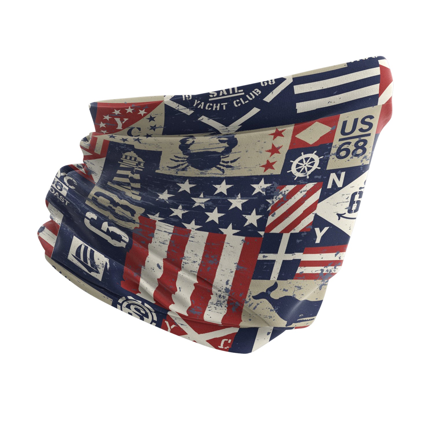 Blue Alpine Pattern Multipurpose Neck Gaiter | Unisex Outdoor Neck Gaiter Bandana