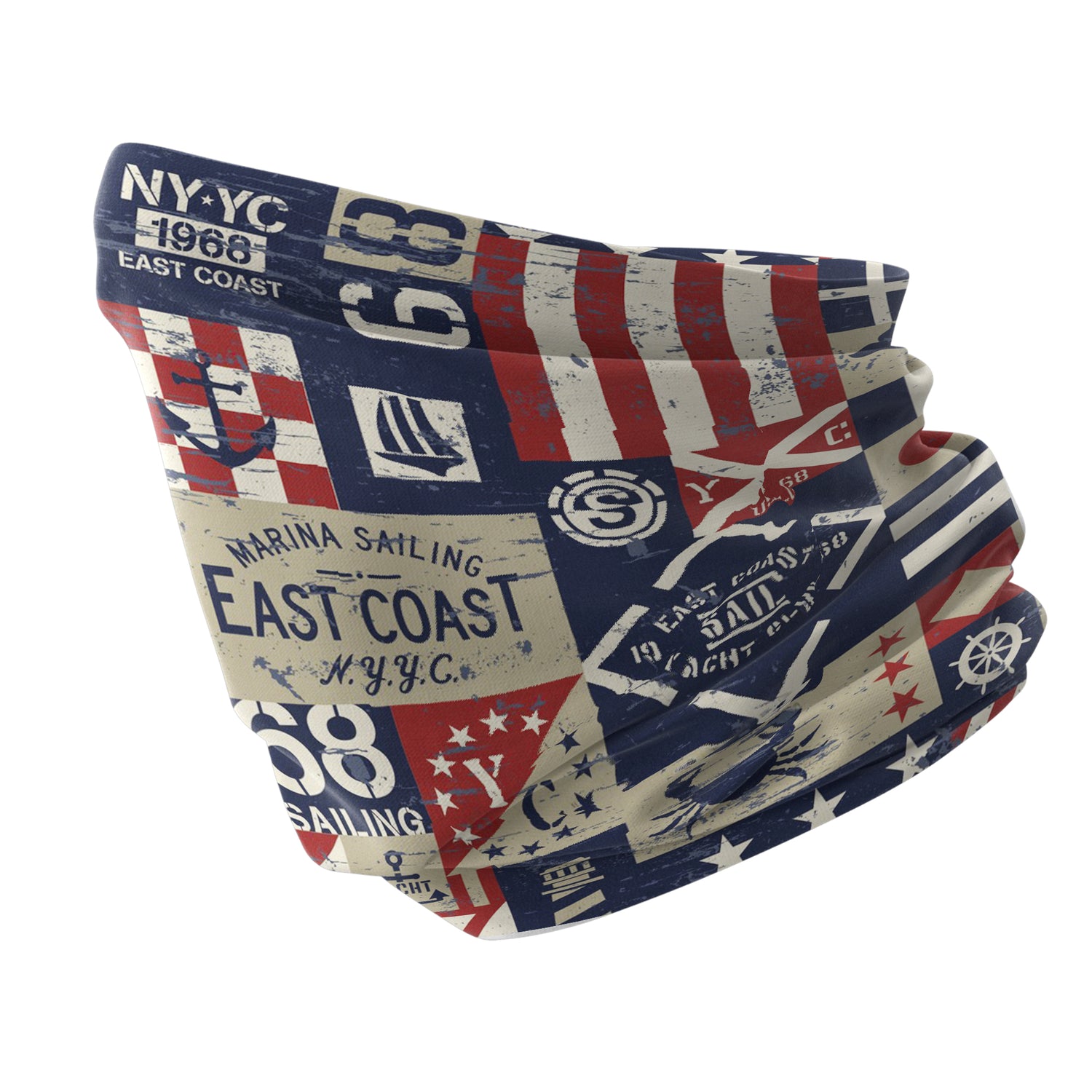 Blue Alpine Pattern Multipurpose Neck Gaiter | Unisex Outdoor Neck Gaiter Bandana