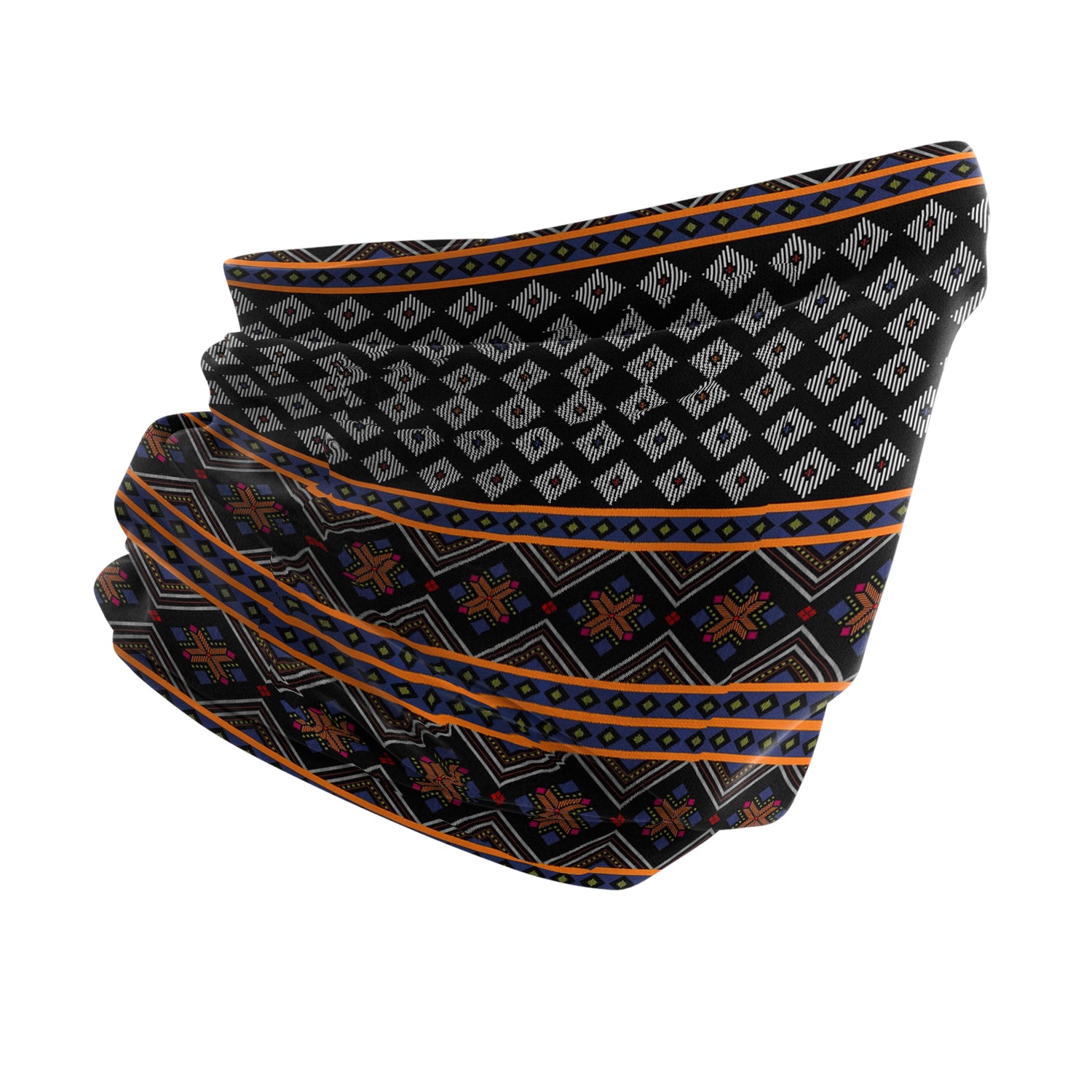 Blue Alpine Pattern Multipurpose Neck Gaiter | Unisex Outdoor Neck Gaiter Bandana