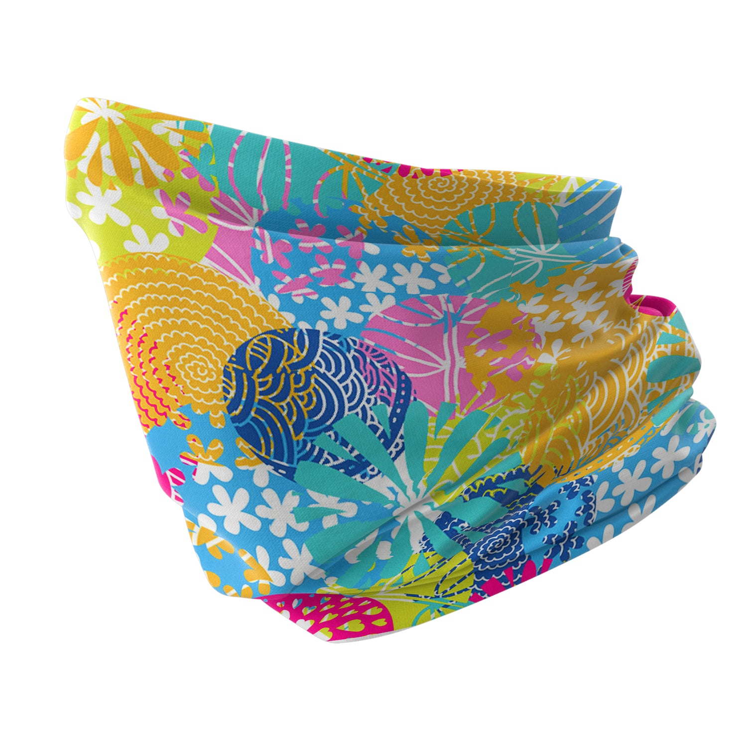 Blue Alpine Pattern Multipurpose Neck Gaiter | Unisex Outdoor Neck Gaiter Bandana