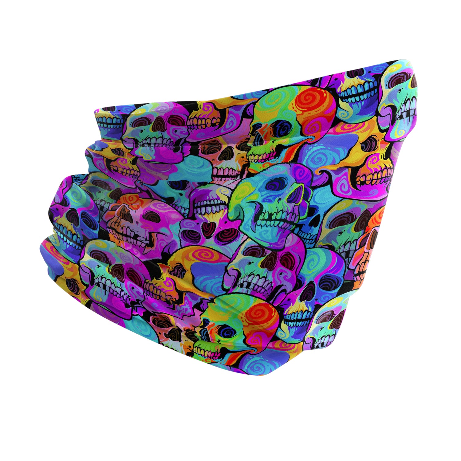 Colorwave Skull Neck Gaiter – Skull Art Series Unisex Bandana Boyunluk