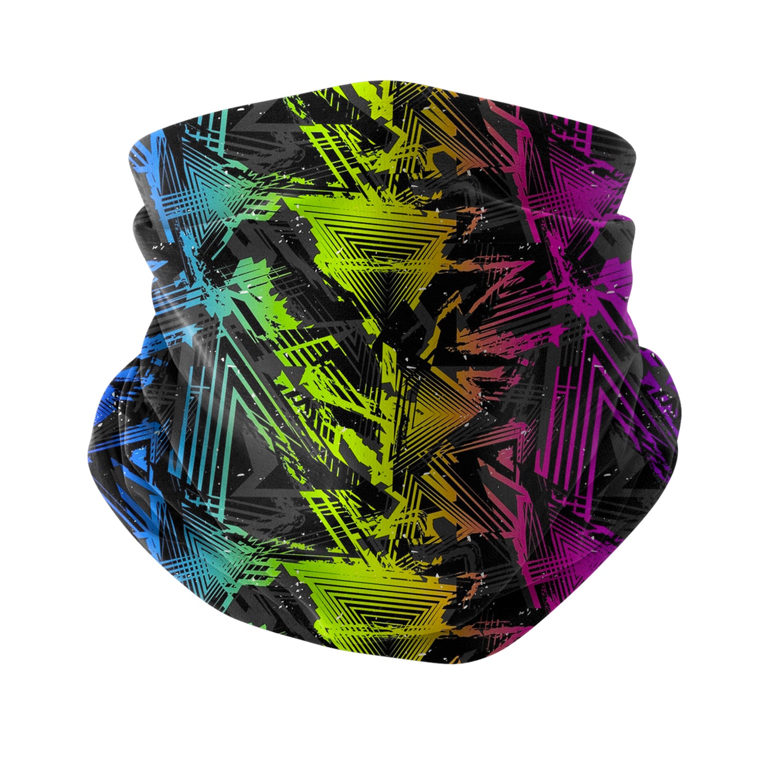 Tribal Spiral Neck Gaiter – Ethnic Pattern Series Unisex Bandana Boyunluk