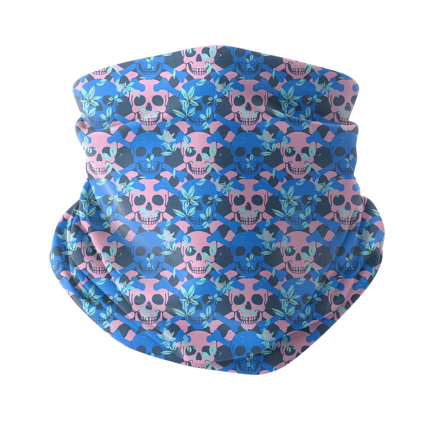 Blue Alpine Pattern Multipurpose Neck Gaiter | Unisex Outdoor Neck Gaiter Bandana