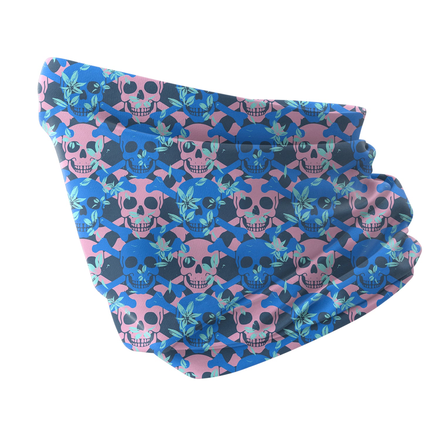Blue Alpine Pattern Multipurpose Neck Gaiter | Unisex Outdoor Neck Gaiter Bandana