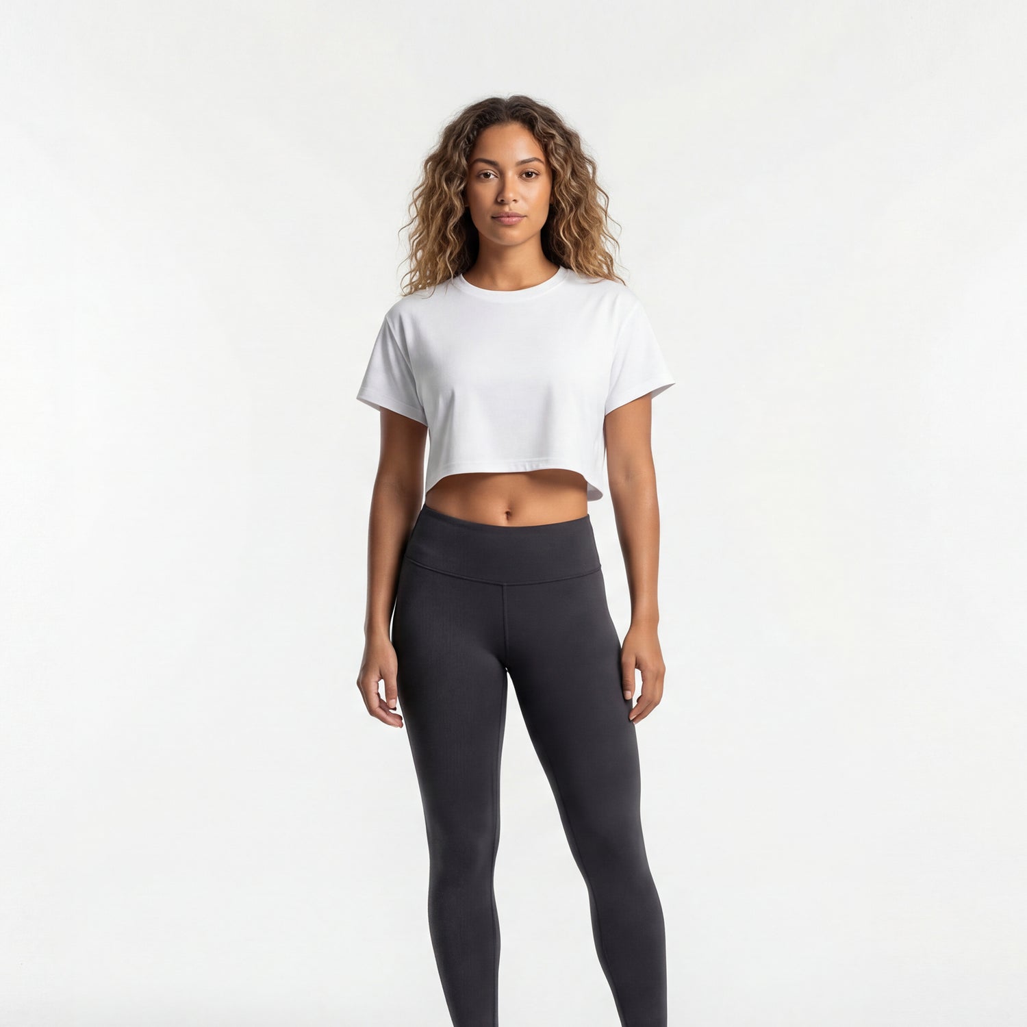 Headwear White Oversized Women's Crop Top