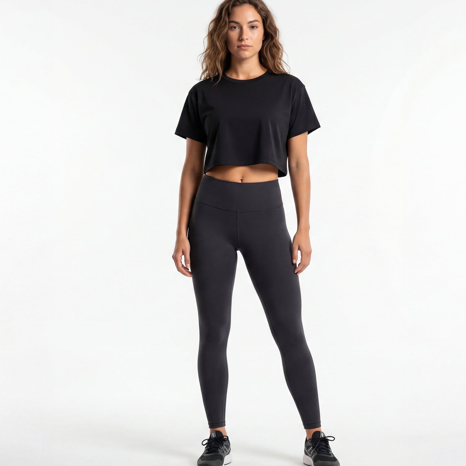 Headwear Siyah Oversize Kadın Crop Top