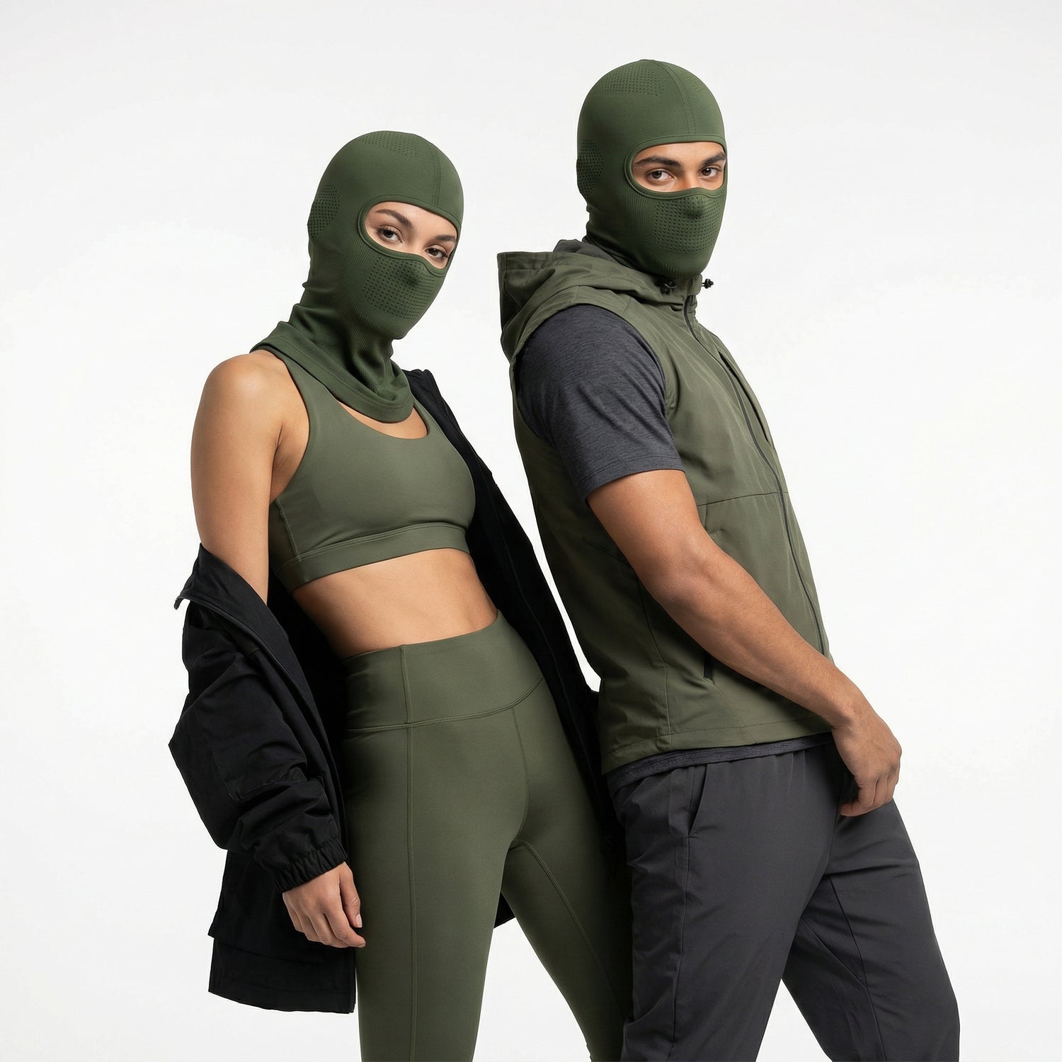 Headwear Premium Cool Touch Black Balaclava