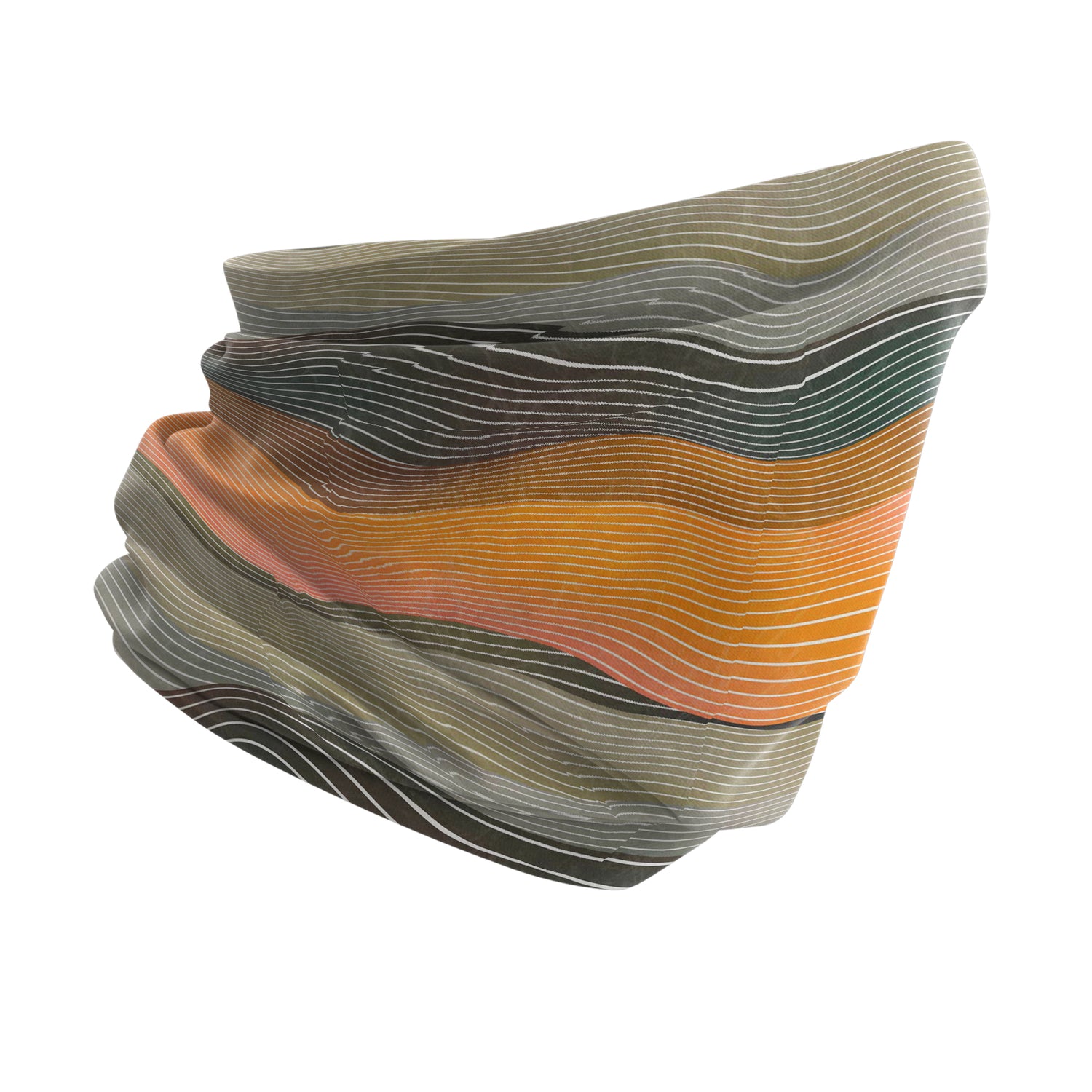 Desert Wave Pattern Multipurpose Neck Gaiter | Outdoor Bandana & Neck Gaiter