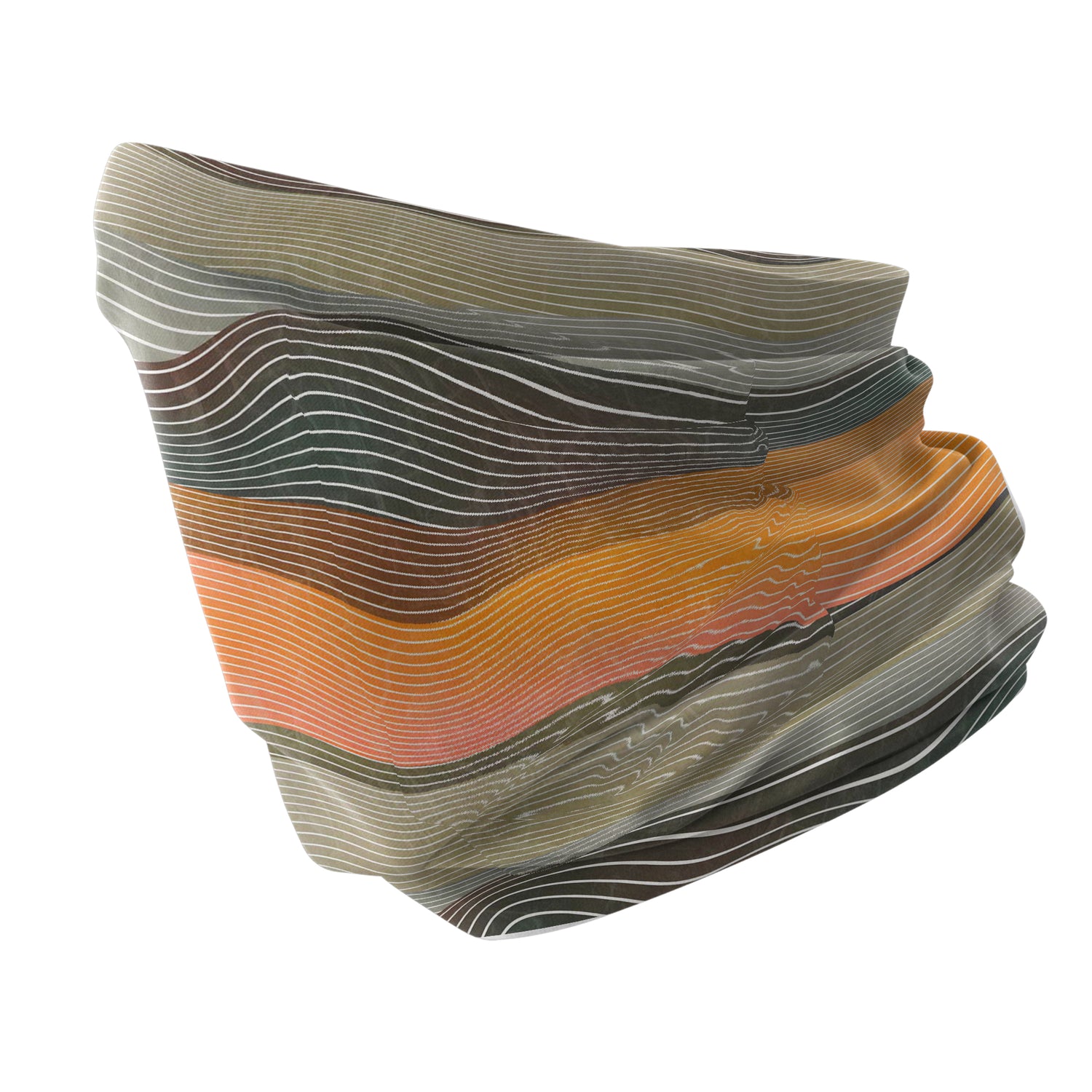 Desert Wave Pattern Multipurpose Neck Gaiter | Outdoor Bandana & Neck Gaiter