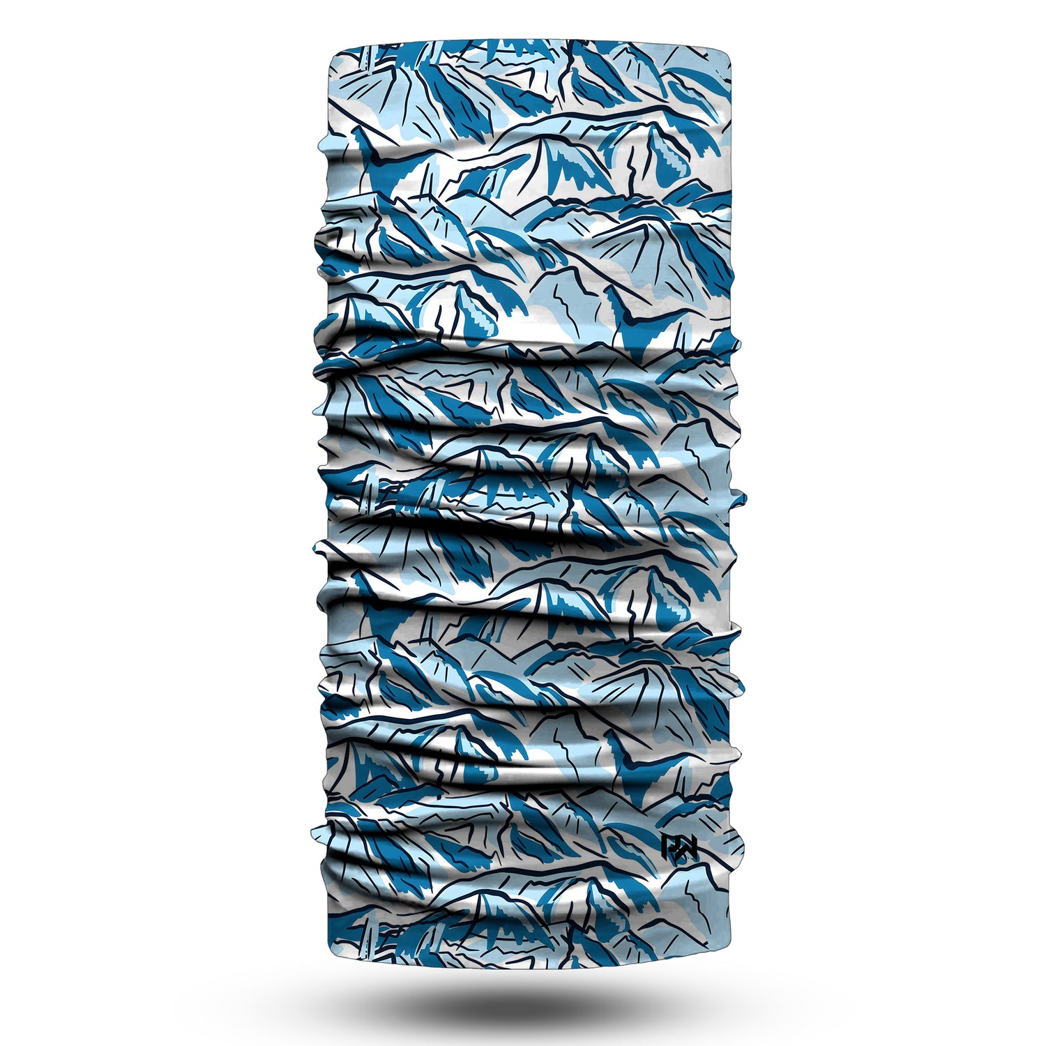 Blue Alpine Pattern Multipurpose Neck Gaiter | Unisex Outdoor Neck Gaiter Bandana