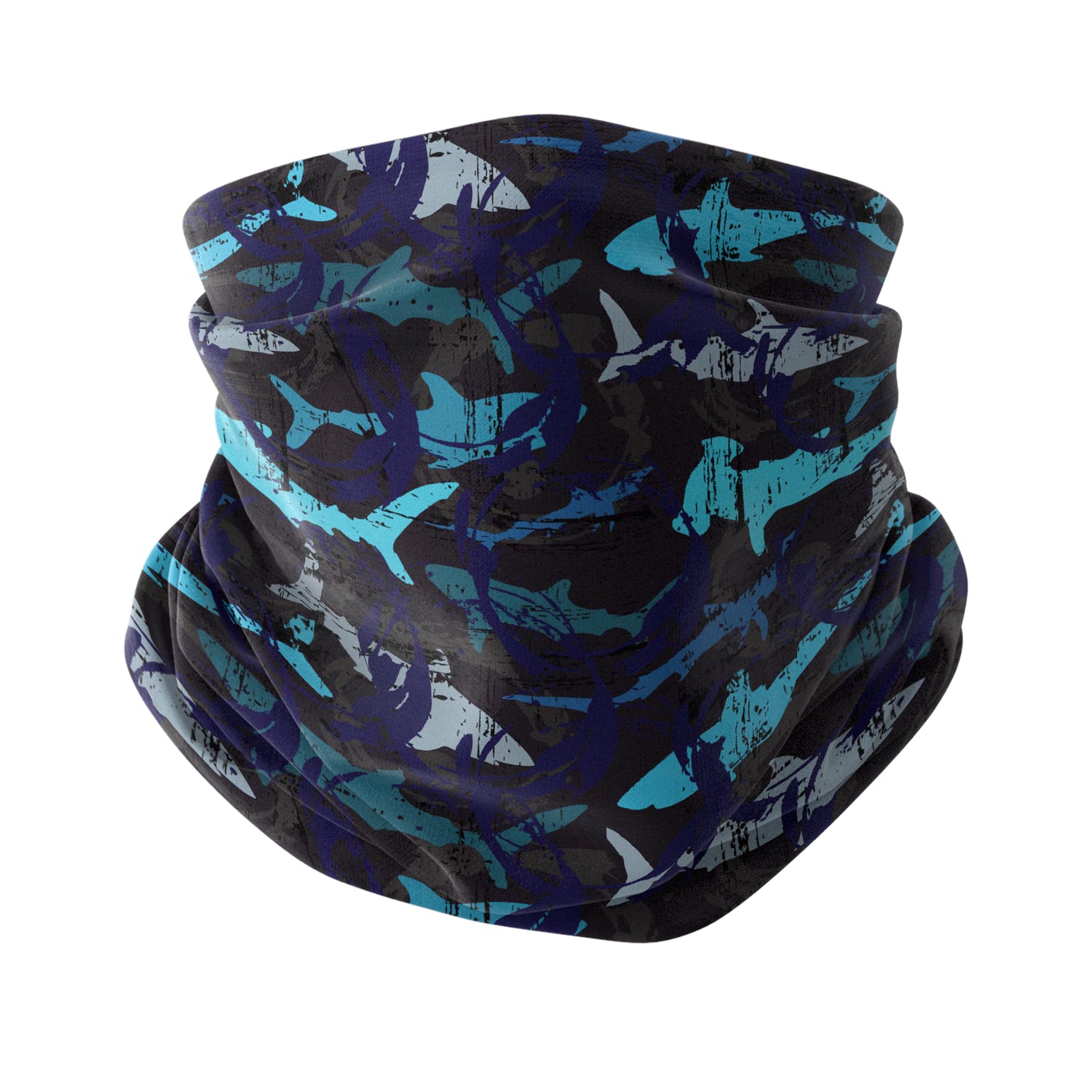 Derin Deniz Yırtıcısı Desenli Çok Amaçlı Boyunluk | Unisex Neck Gaiter Headwear