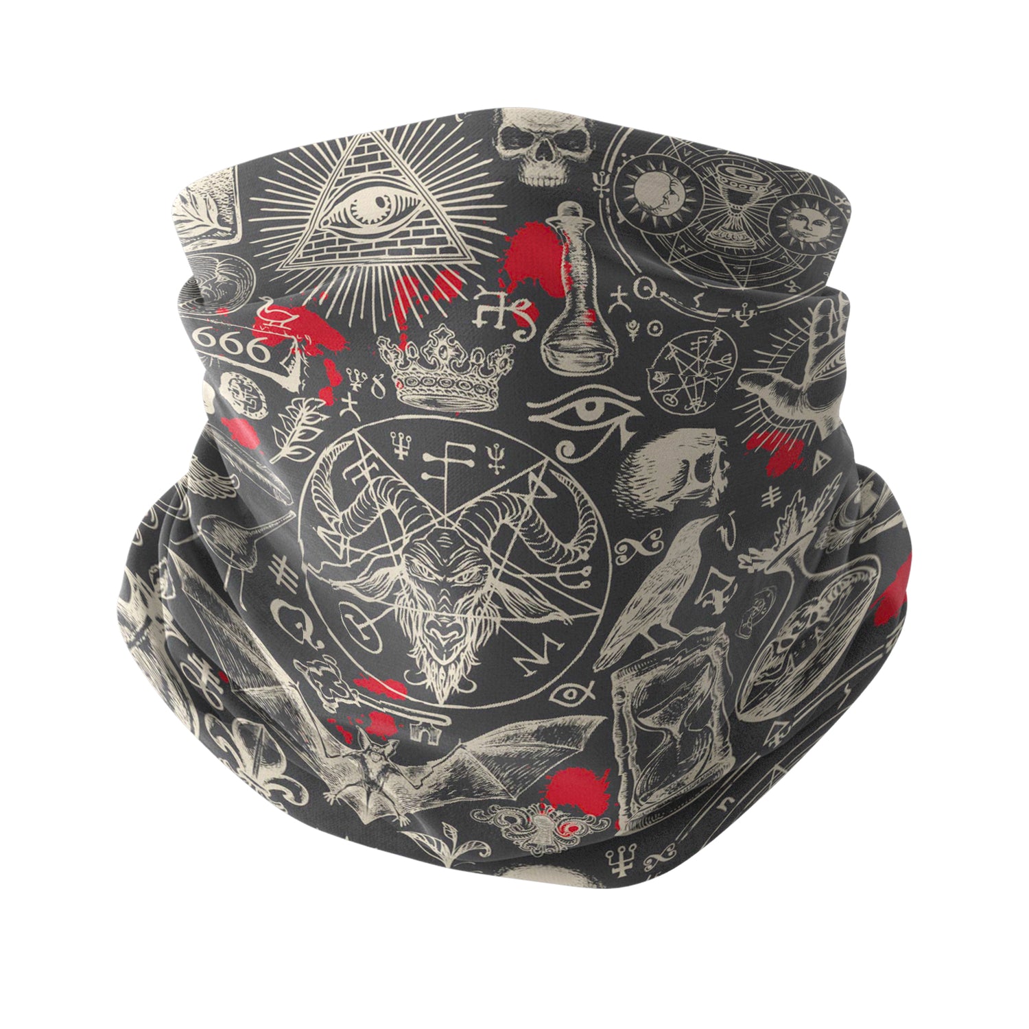 Mystical Occult Pattern Multi-Purpose Neck Gaiter | Unisex Neck Gaiter Headwear