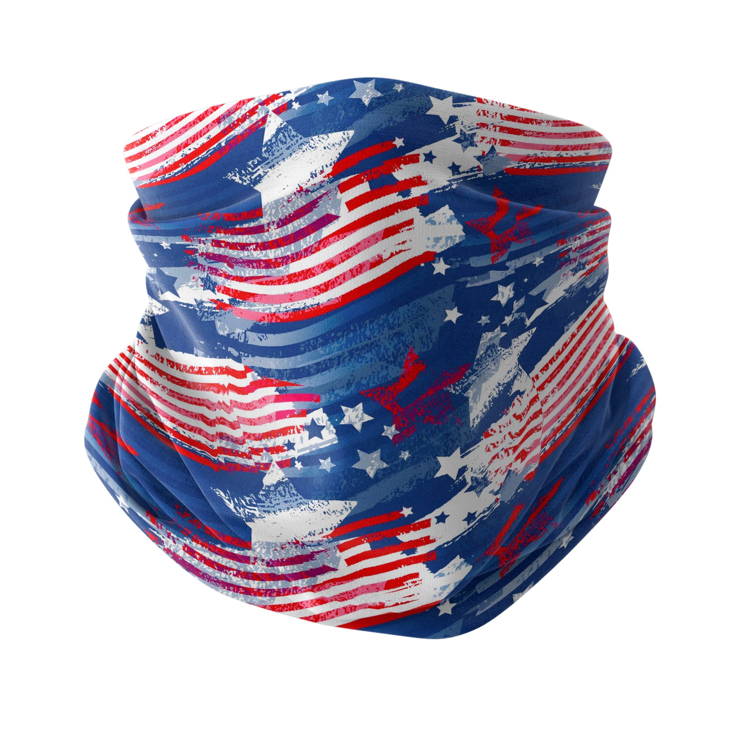 Victory Brushstrokes Blue Red Neck Gaiter Unisex Headwear Outdoor Sports