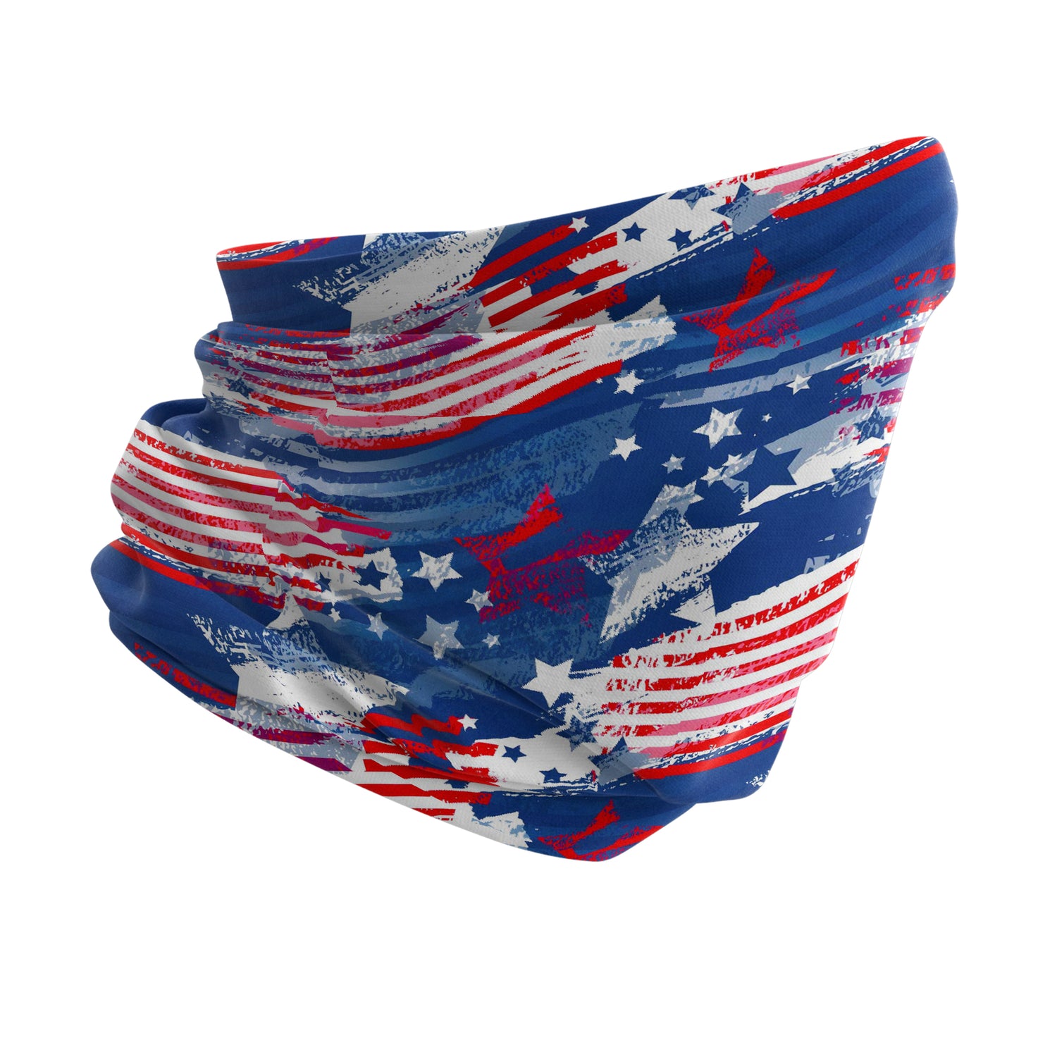 Zafer Fırça Darbeleri Mavi Kırmızı Boyunluk Unisex Neck Gaiter Headwear Outdoor Spor