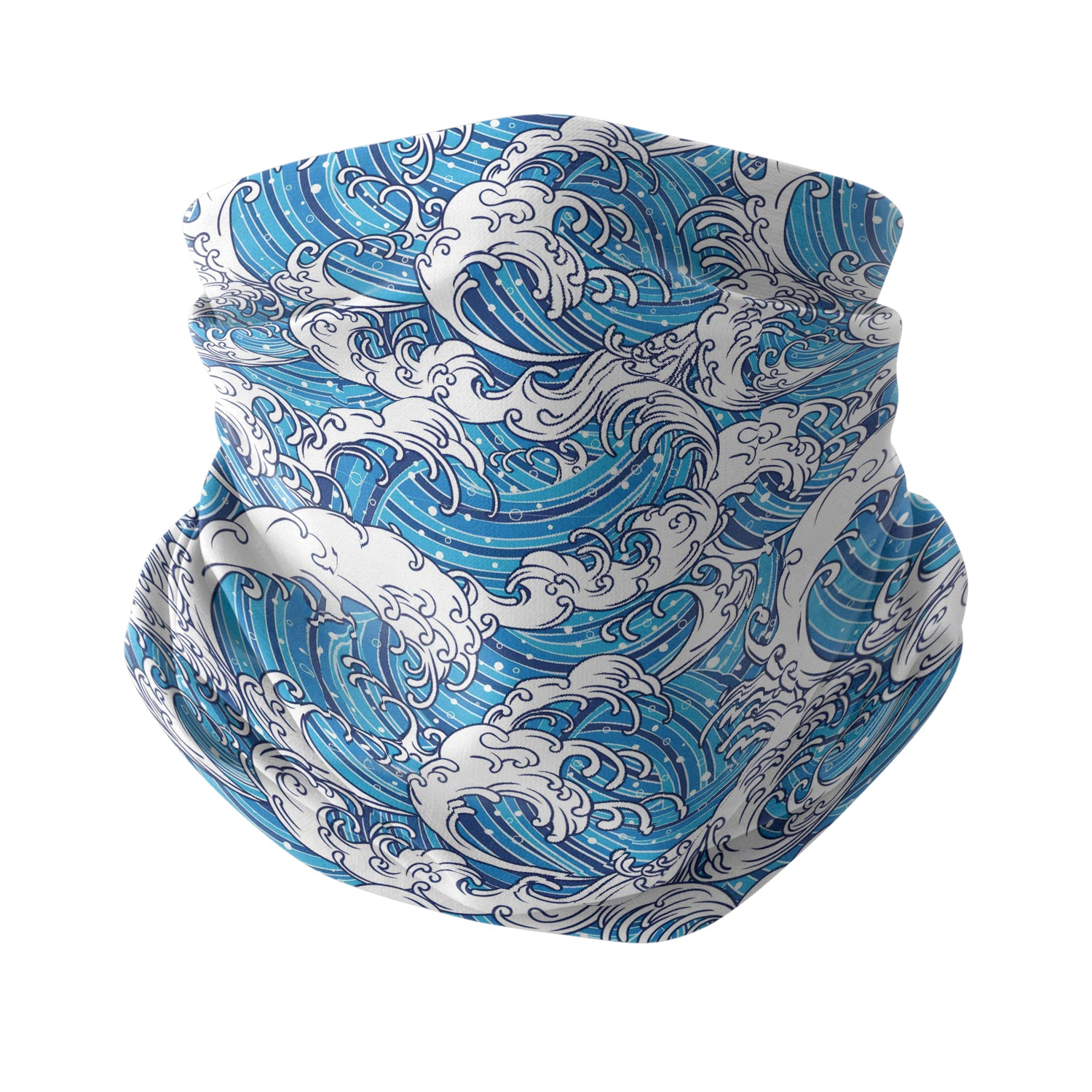 Blue Tide Waves Neck Gaiter Unisex Neck Gaiter Headwear Outdoor Sports
