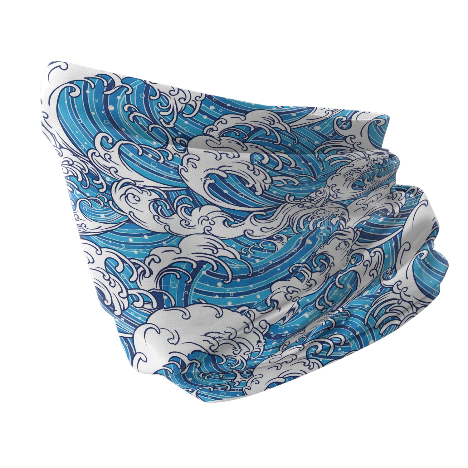 Blue Tide Waves Neck Gaiter Unisex Neck Gaiter Headwear Outdoor Sports