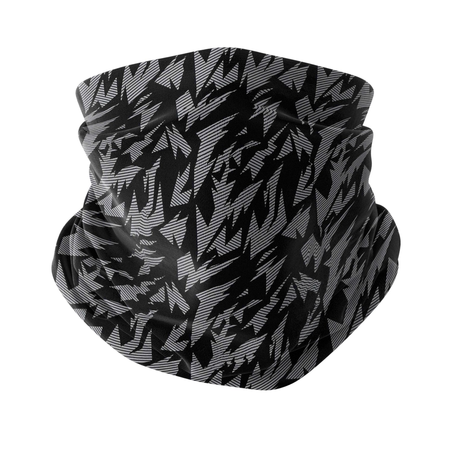 Siyah Gölge Darbe Boyunluk Unisex Neck Gaiter Headwear Outdoor Spor