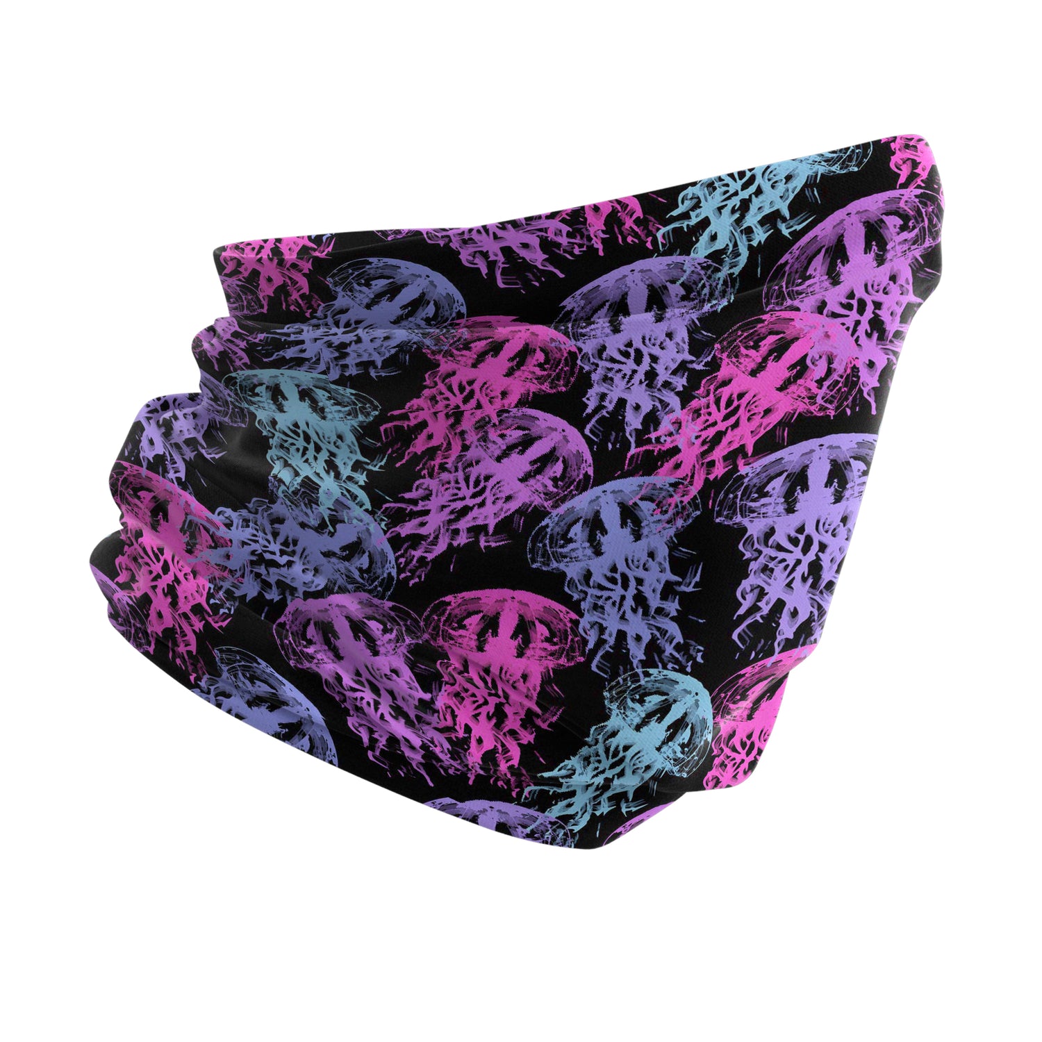 Colorful Electric Jellyfish Neck Gaiter Unisex Neck Gaiter Headwear Outdoor Sports