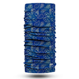 Indigo Shawl Pattern Neck Gaiter Unisex Neck Gaiter Headwear Outdoor Sports