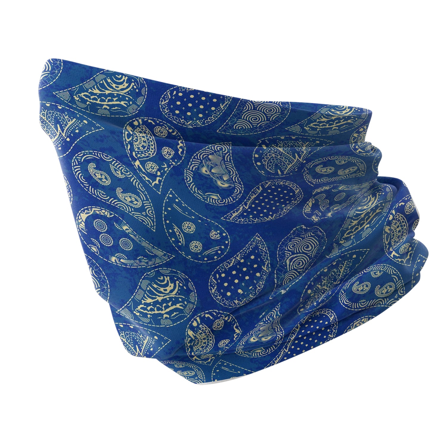 Indigo Shawl Pattern Neck Gaiter Unisex Neck Gaiter Headwear Outdoor Sports