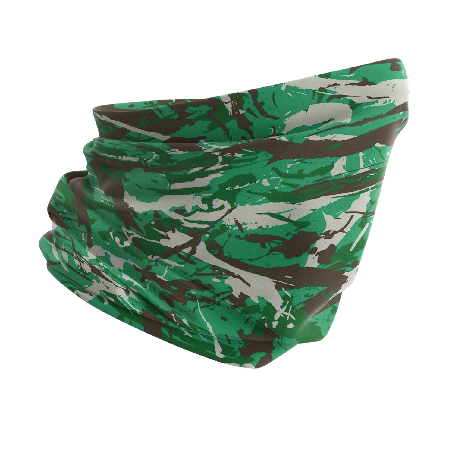 Yeşil Zümrüt Vahşi Kamuflaj Boyunluk Unisex Neck Gaiter Headwear Outdoor Spor