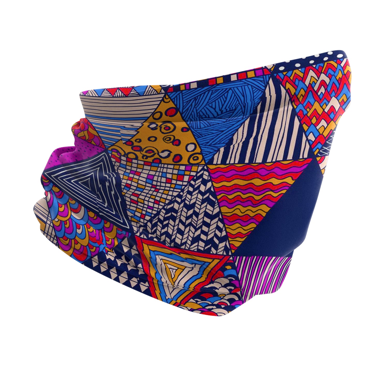 Colorful Mosaic Doodle Neck Gaiter Unisex Headwear Outdoor Sports