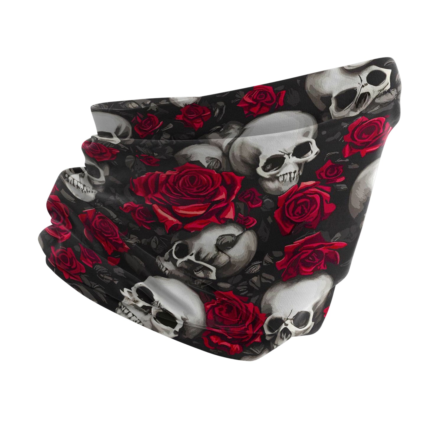 Kızıl Ağıt Gotik Kuru Kafa Romantizm Boyunluk Unisex Neck Gaiter Headwear Outdoor Spor