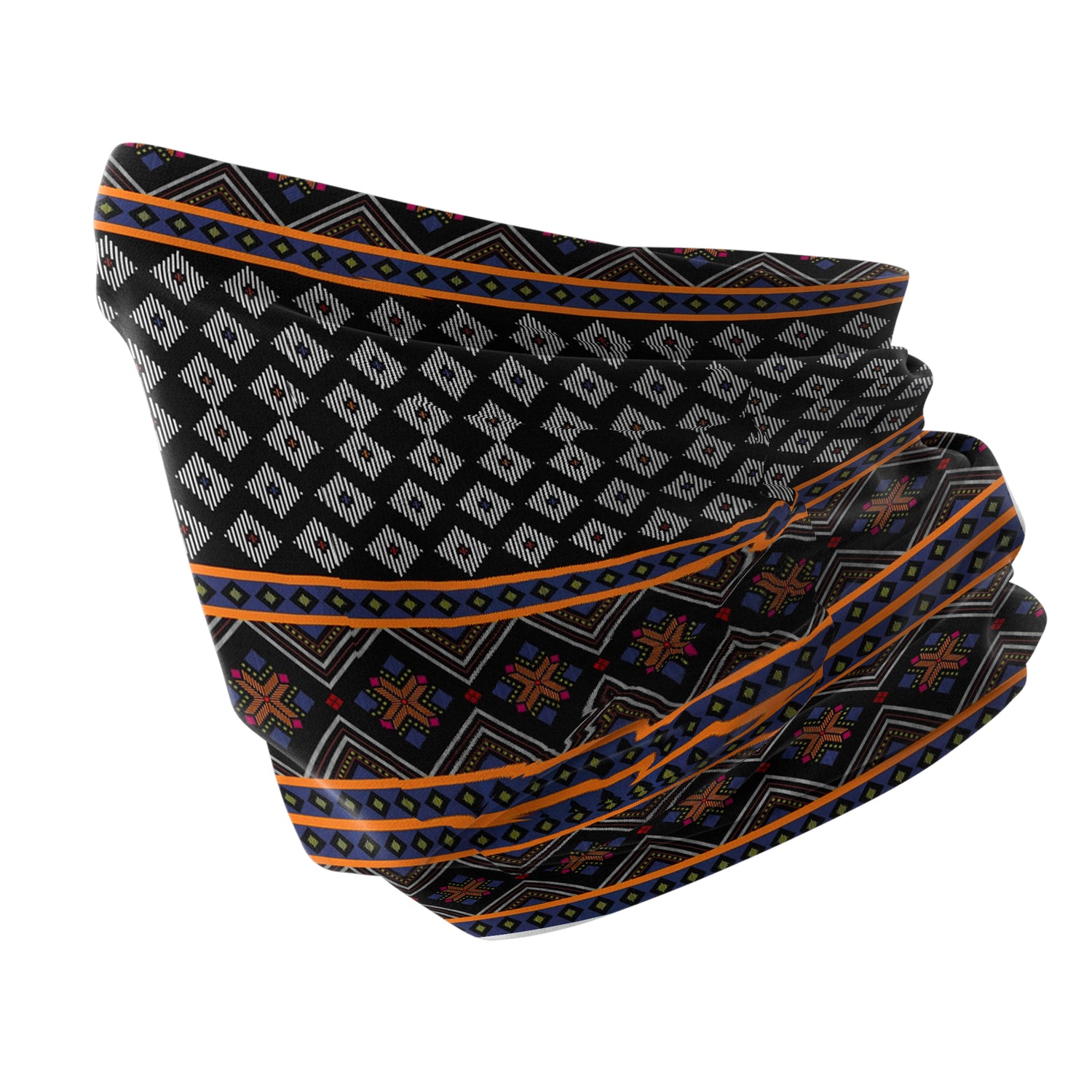 Blue Alpine Pattern Multipurpose Neck Gaiter | Unisex Outdoor Neck Gaiter Bandana