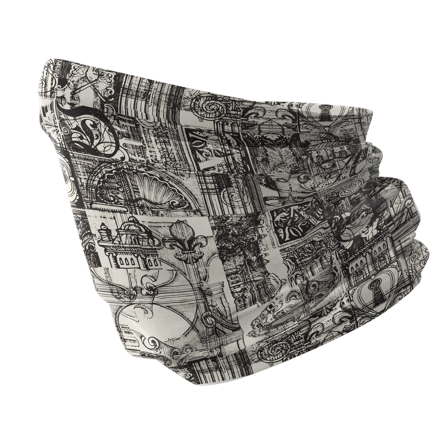 Blue Alpine Pattern Multipurpose Neck Gaiter | Unisex Outdoor Neck Gaiter Bandana