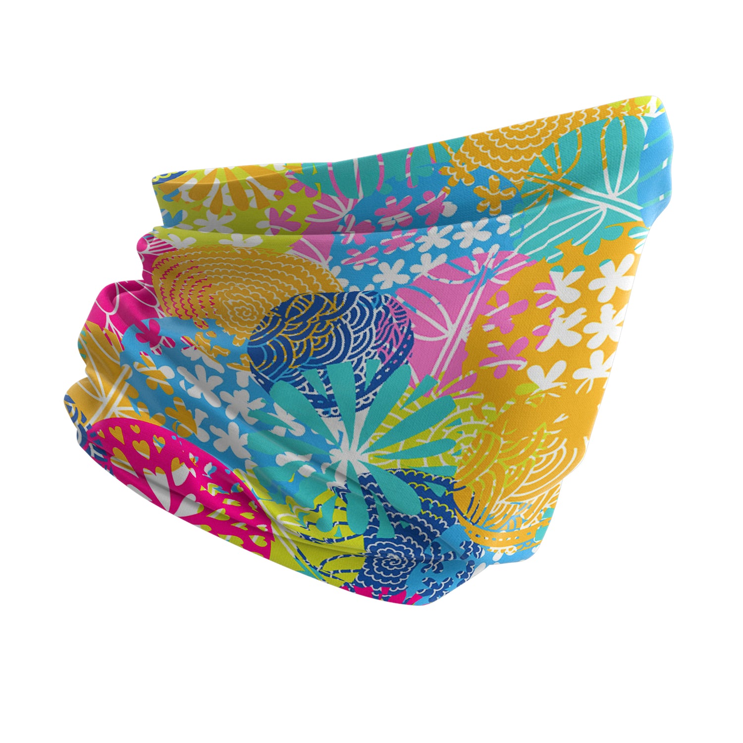 Blue Alpine Pattern Multipurpose Neck Gaiter | Unisex Outdoor Neck Gaiter Bandana