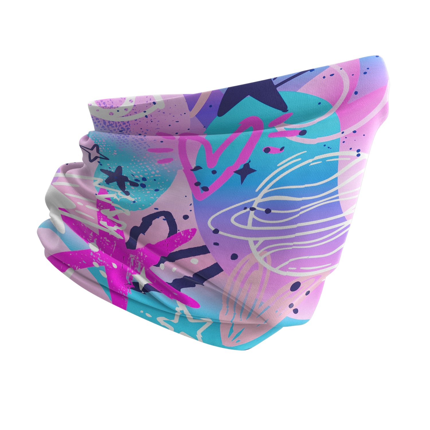 Blue Alpine Pattern Multipurpose Neck Gaiter | Unisex Outdoor Neck Gaiter Bandana