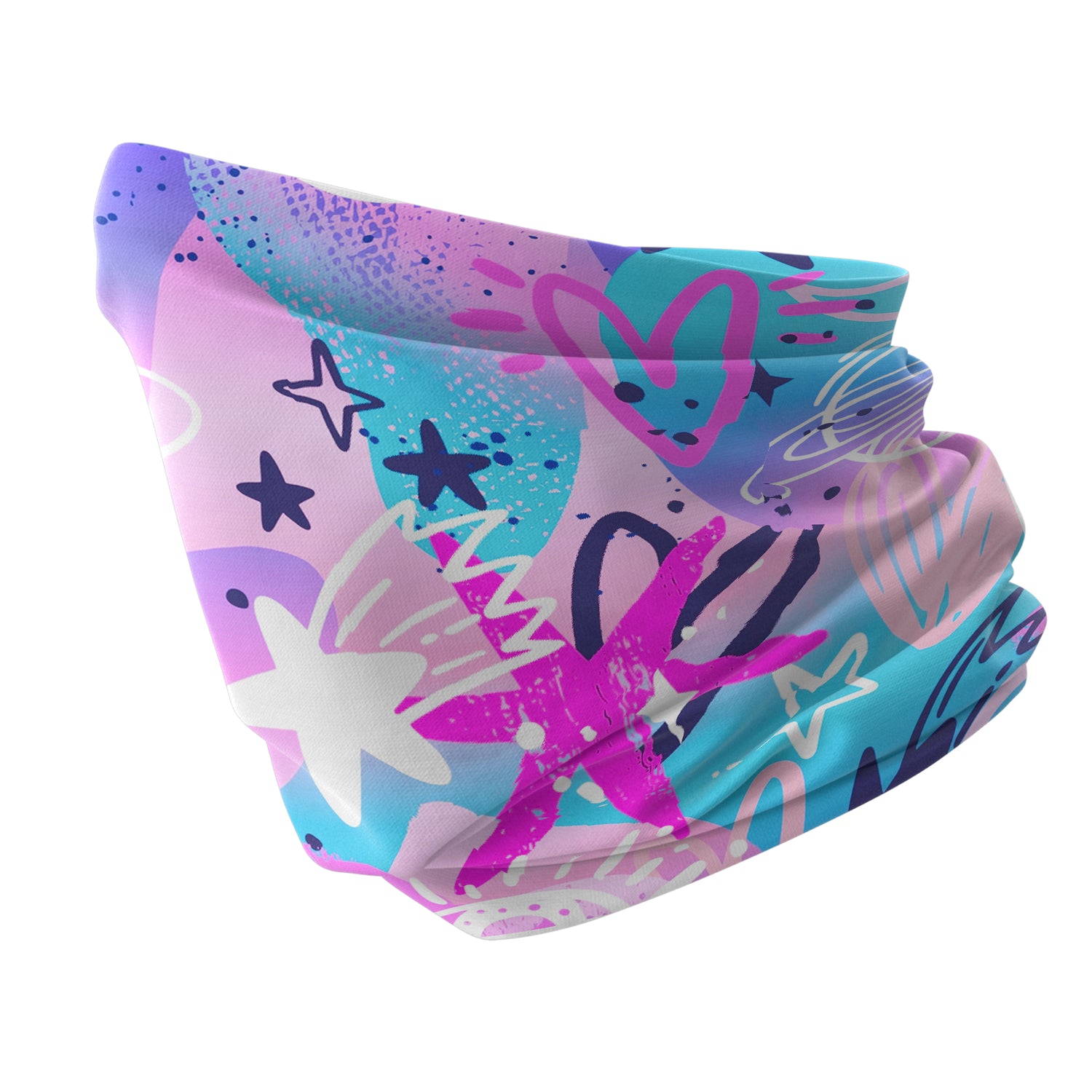 Blue Alpine Pattern Multipurpose Neck Gaiter | Unisex Outdoor Neck Gaiter Bandana