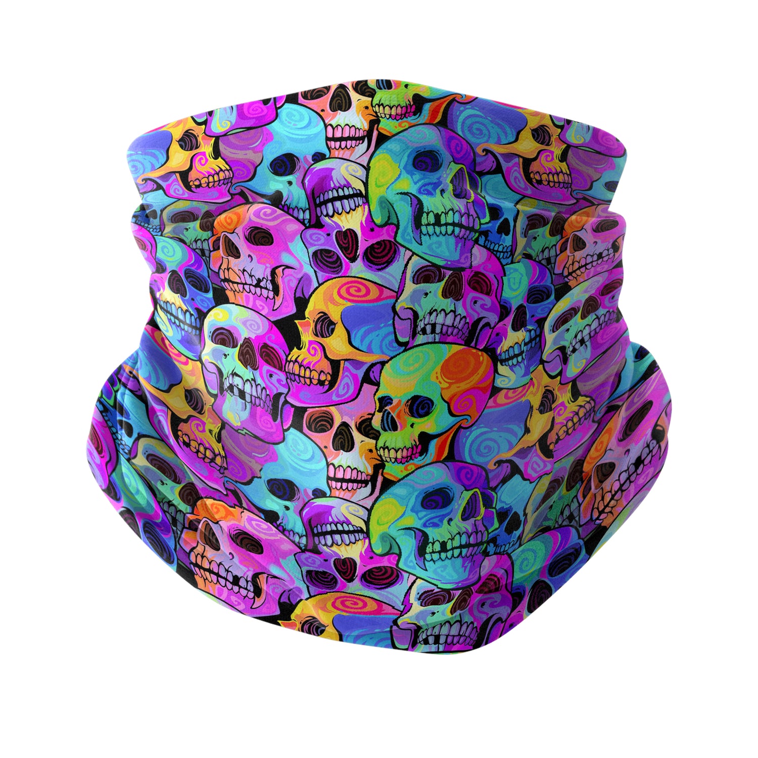 Colorwave Skull Neck Gaiter – Skull Art Series Unisex Bandana Boyunluk