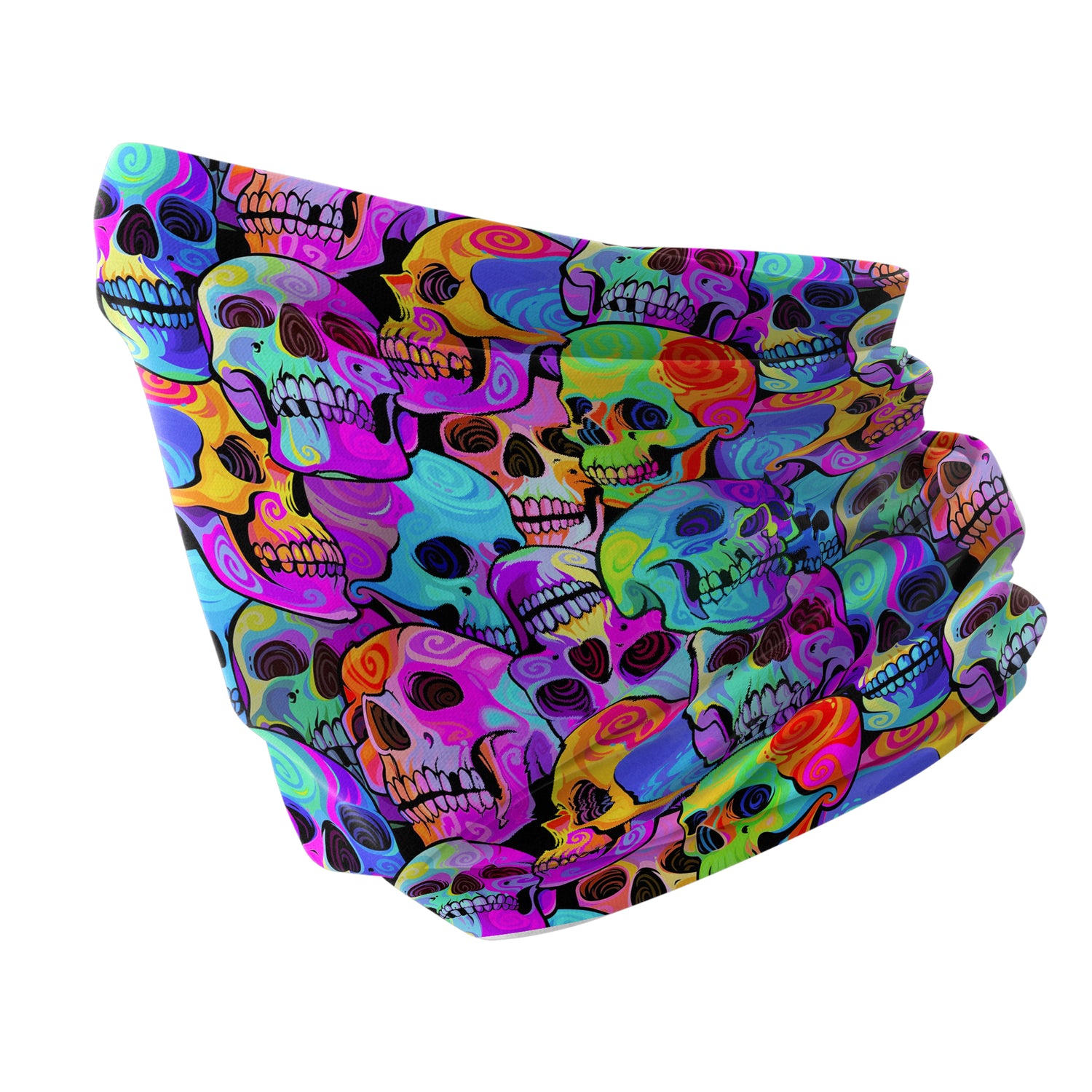 Colorwave Skull Neck Gaiter – Skull Art Series Unisex Bandana Boyunluk