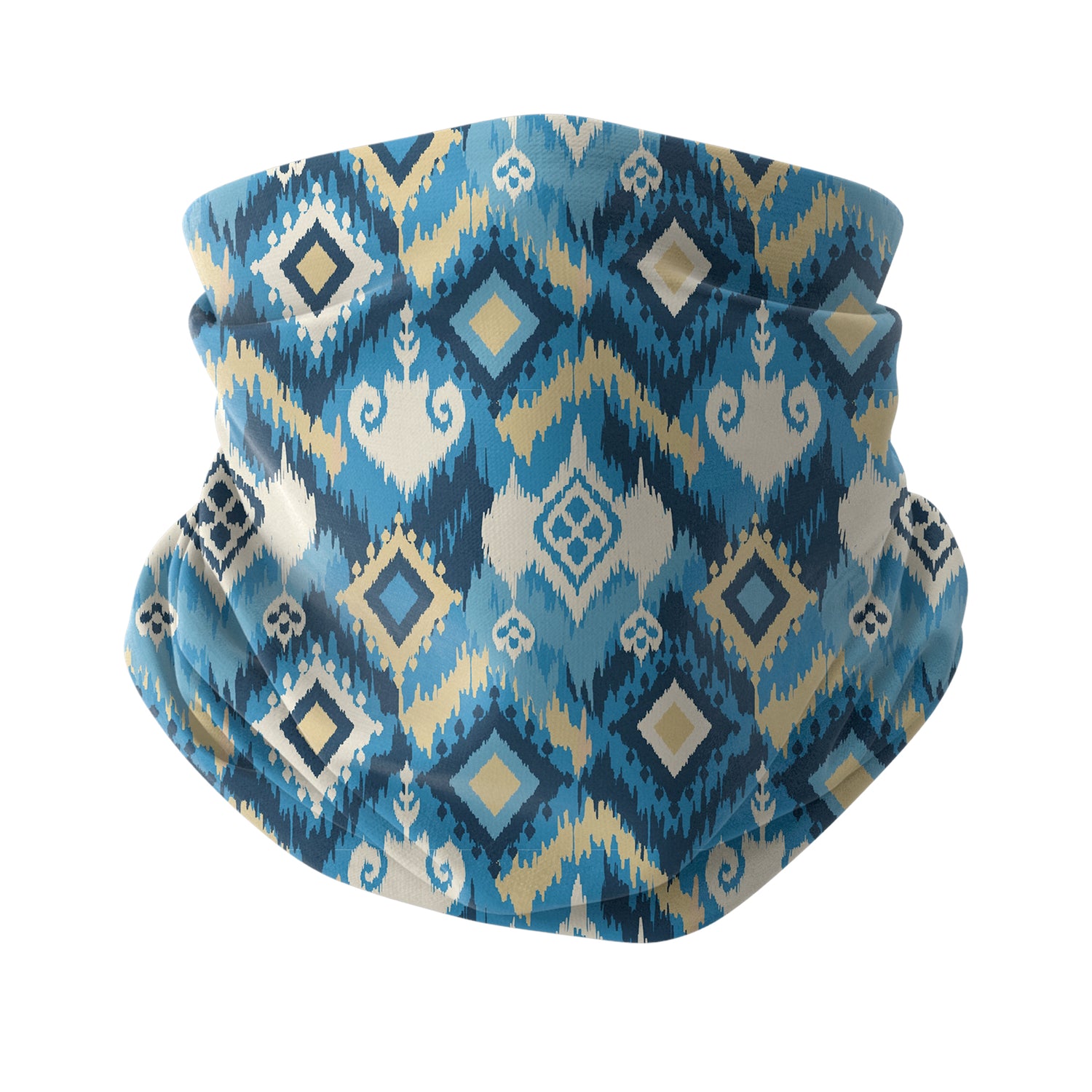 Blue Alpine Pattern Multipurpose Neck Gaiter | Unisex Outdoor Neck Gaiter Bandana