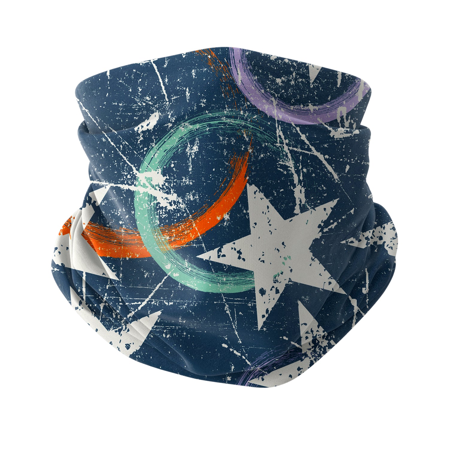 Blue Alpine Pattern Multipurpose Neck Gaiter | Unisex Outdoor Neck Gaiter Bandana