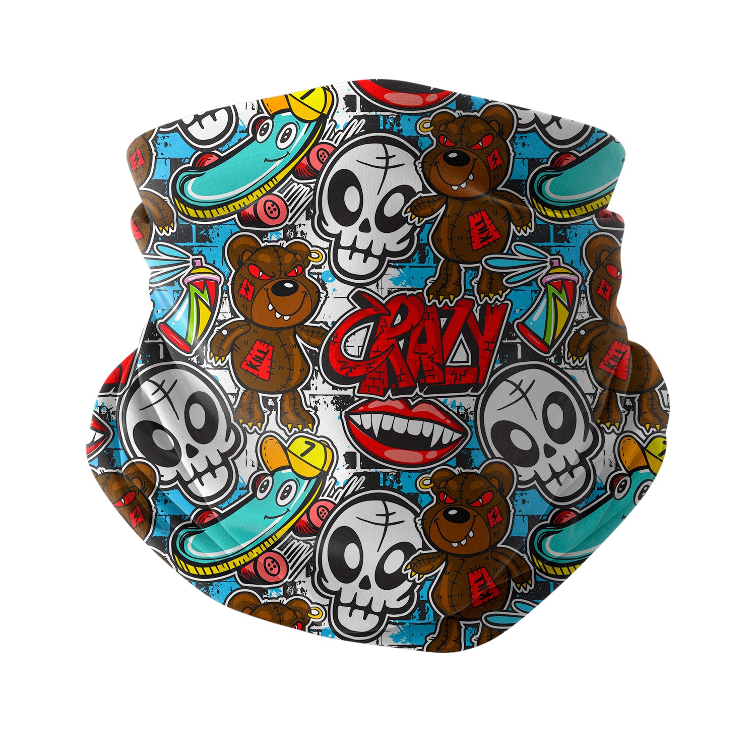 Blue Alpine Pattern Multipurpose Neck Gaiter | Unisex Outdoor Neck Gaiter Bandana